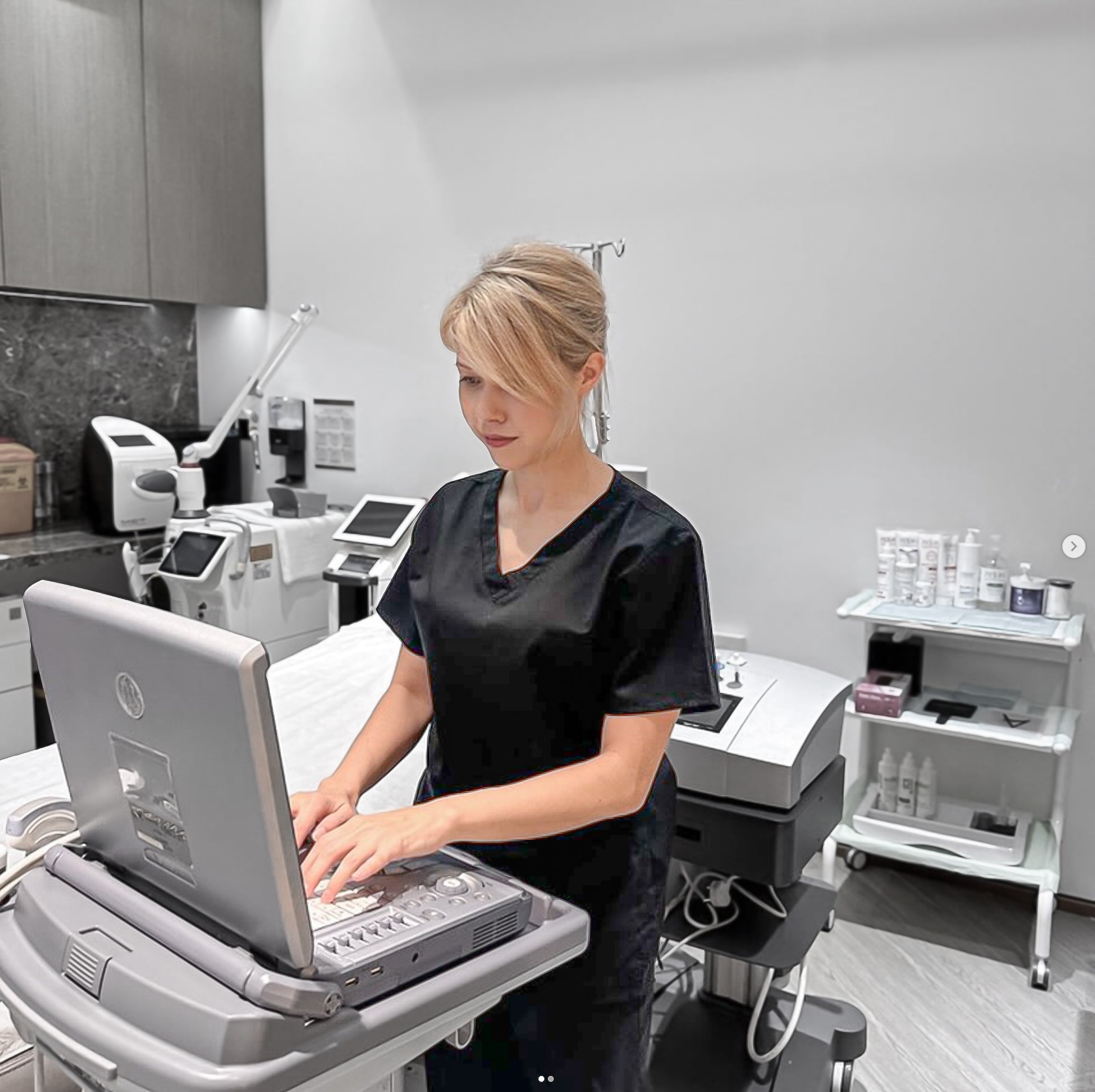 Dr Alla Zaentc in the AEON clinic, Atlantis the Royal, Dubai.